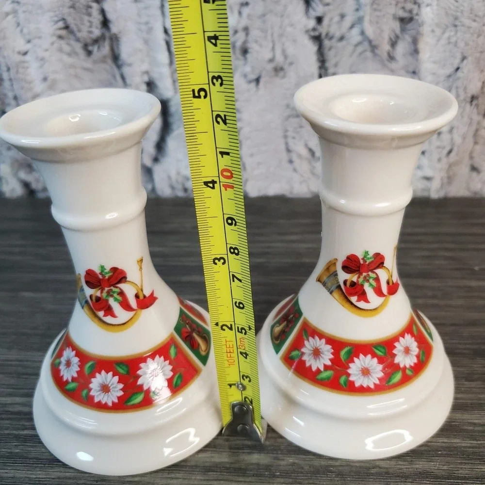 Classic Traditions Charlton Hall Pair (2) Tapered Candle‎ Holders JAPAN W/Box